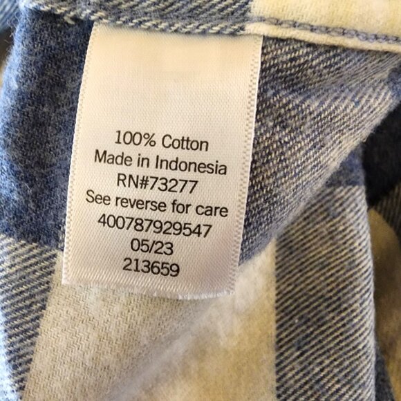 Sonoma Men’s XXL Supersoft Flannel Shirt – Blue & White Check NWT - Picture 9 of 10